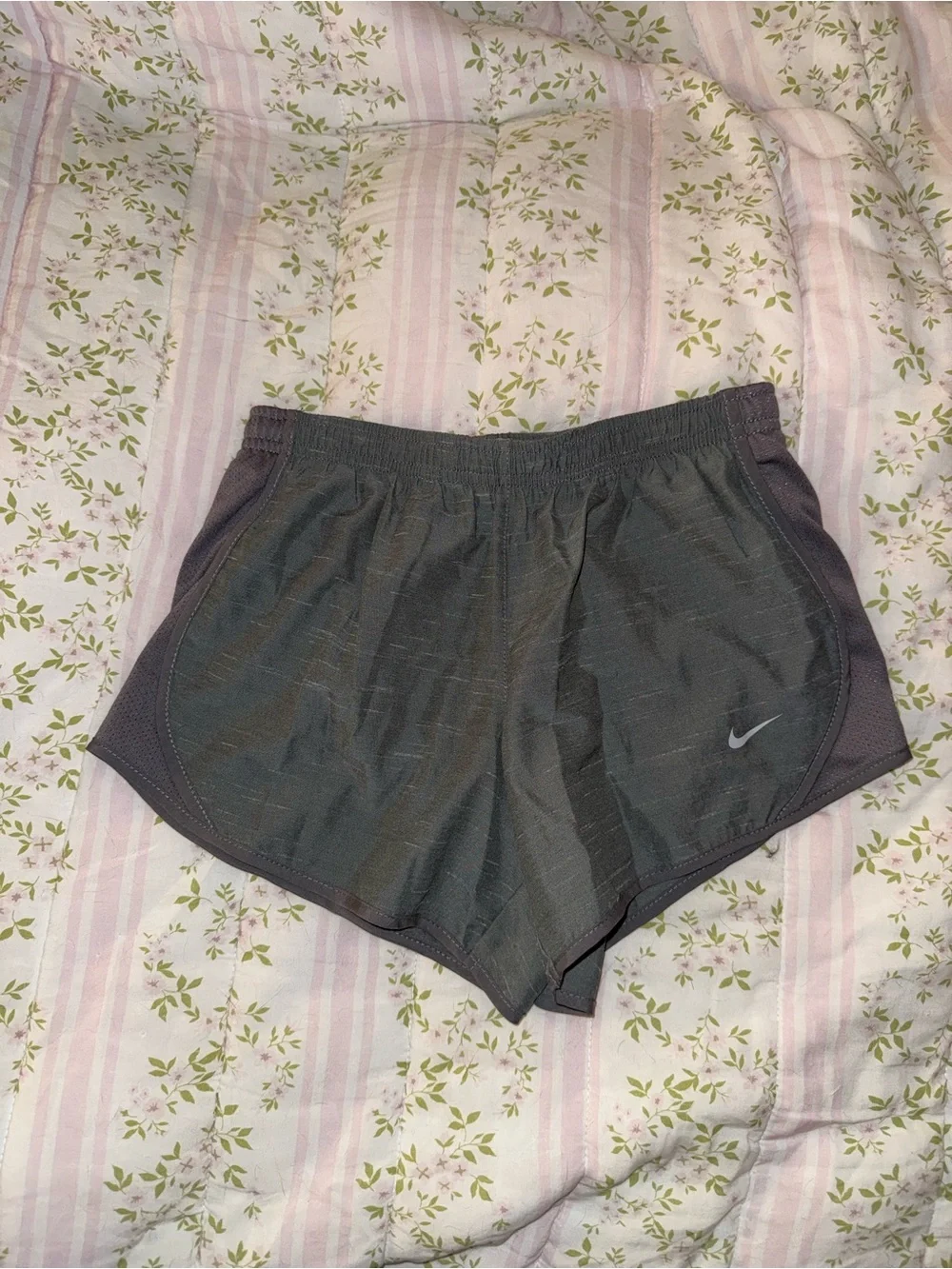 Nike Girls Grey Athletic Shorts